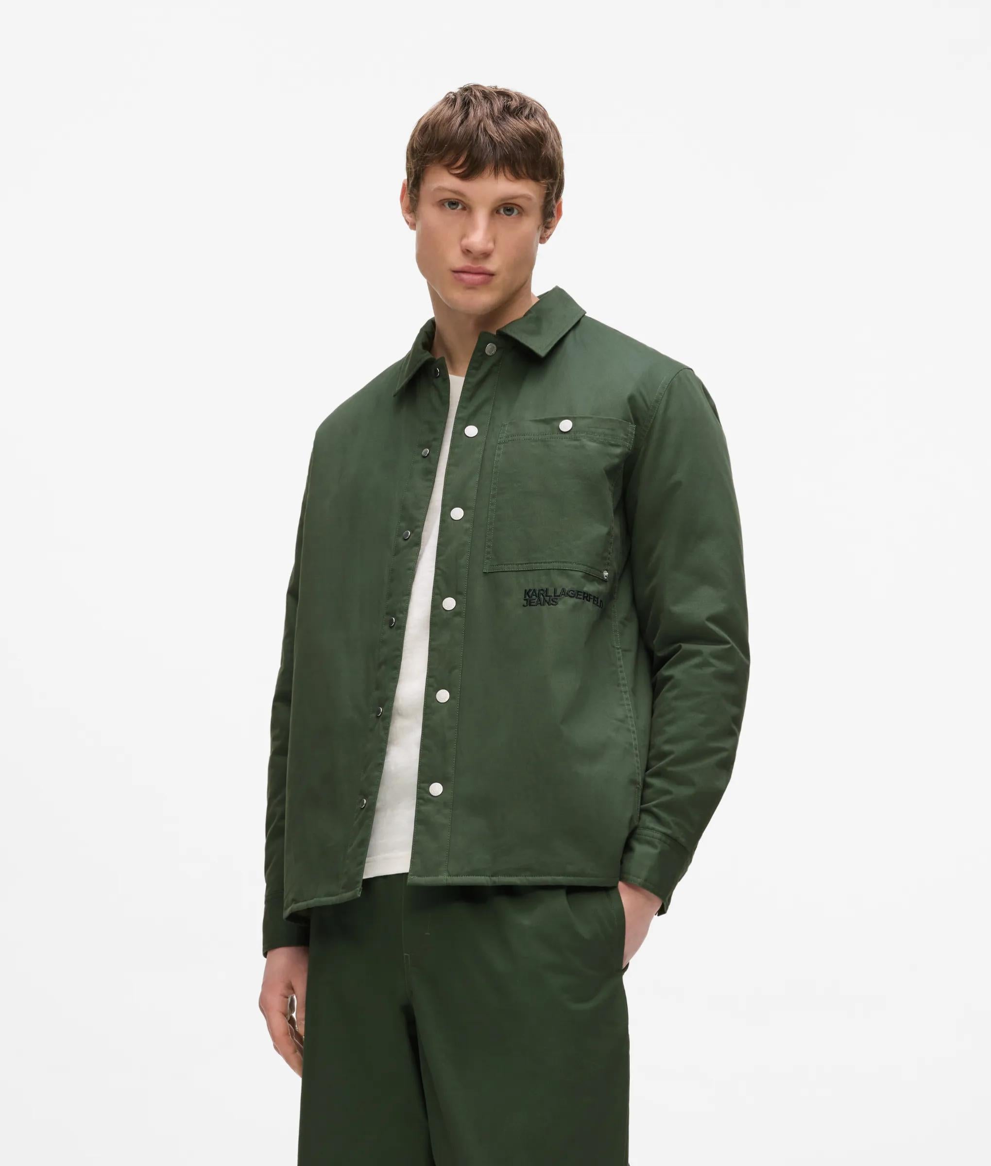 Licht gevoerdjack shirt