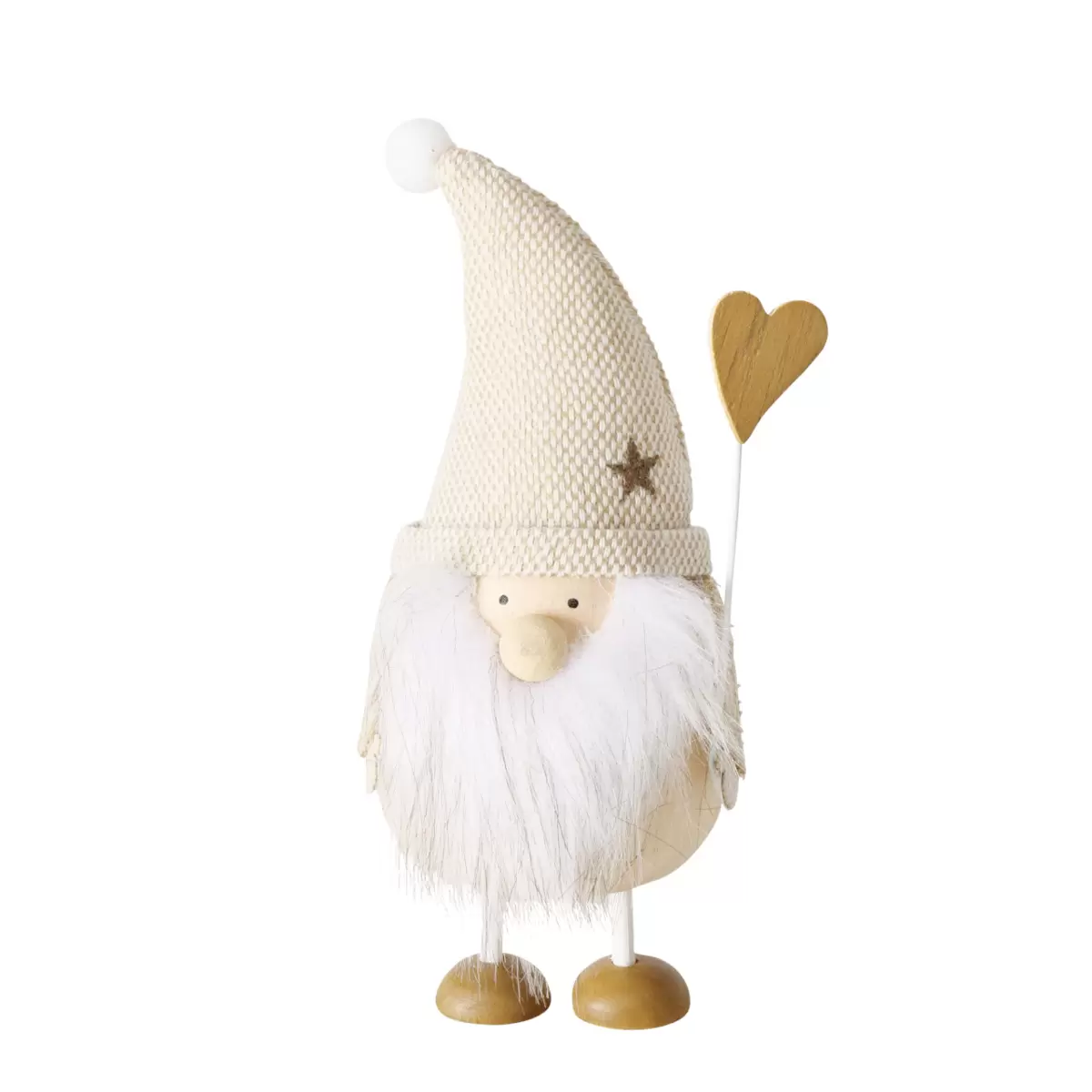 Weihnachtsmann Wichtel Lutti beige,weiss