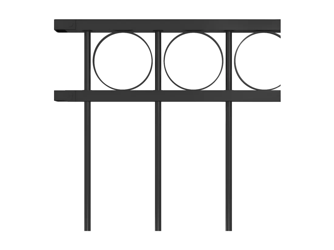 Panneau de clôture Acier 1,7x1,2 m Noir