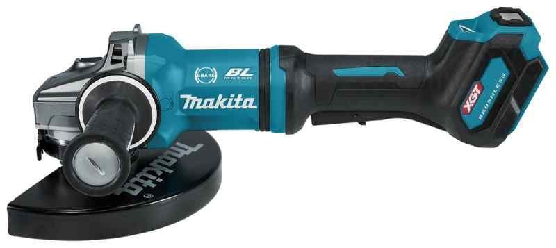 Makita GA038GZ04 40 V Max Haakse slijper 230 mm zonder accu's en lader, in doos, met veiligheidsschakelaar