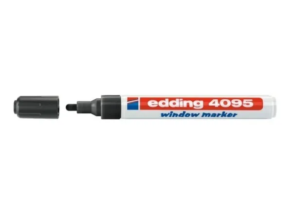 edding 4095 window - Markør - for glas - sort - vandbaseret blæk - 2-3 mm
