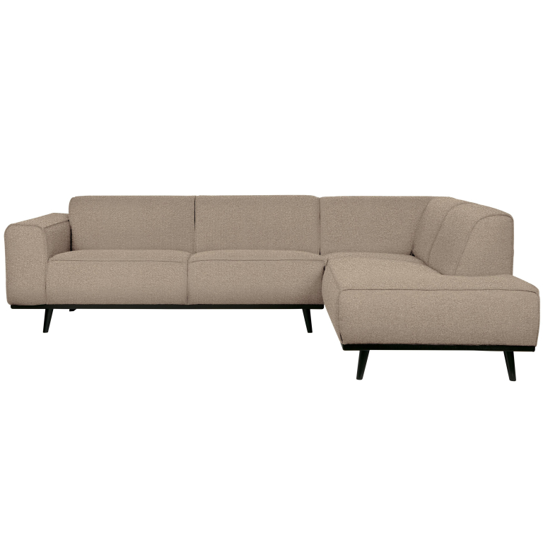 WOOOD Statement hoekbank rechts Boucle beige