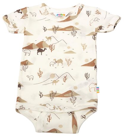 Joha Body k/æ - Uld/Silke - Off White m. ?rken