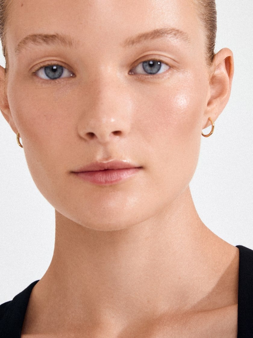 Nova Hoop Earrings Old Gold