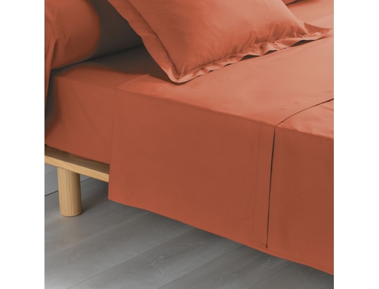 DOUCEUR D'INTERIEUR - Cdaffaires drap plat 2 pers 240x300 cm percale uni 78 fils p...
