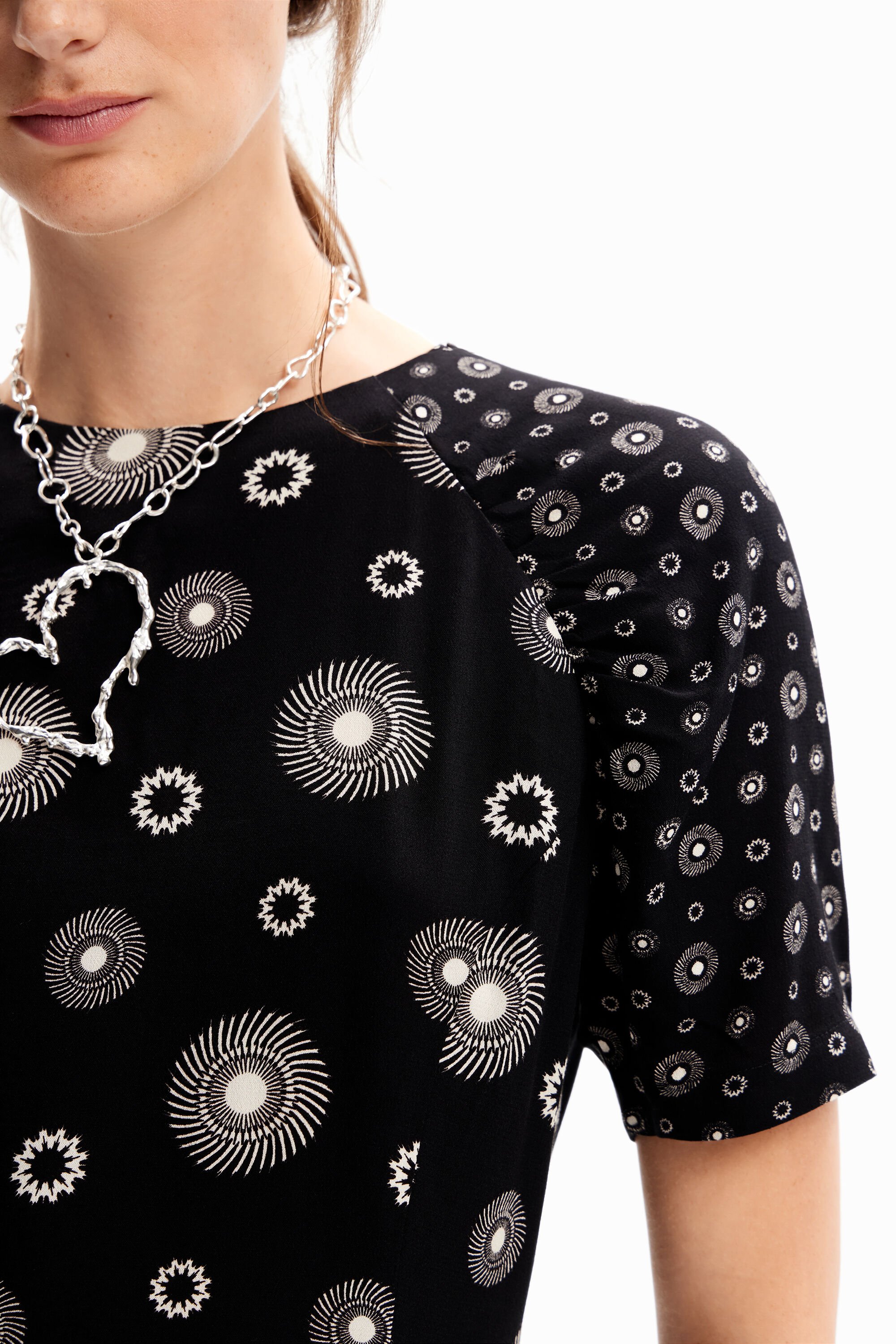 Robe courte bicolore