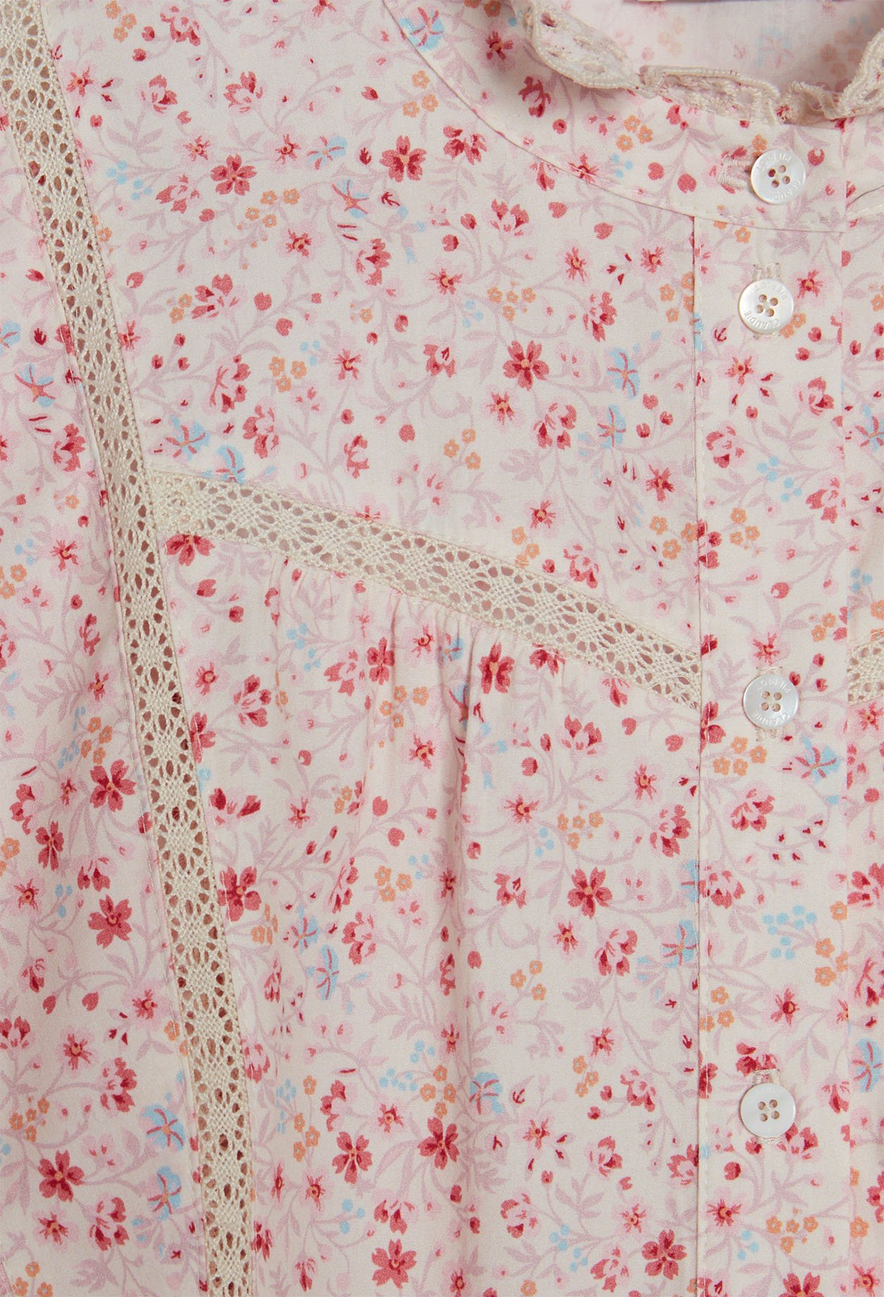 Robe fleurie &agrave; volants
