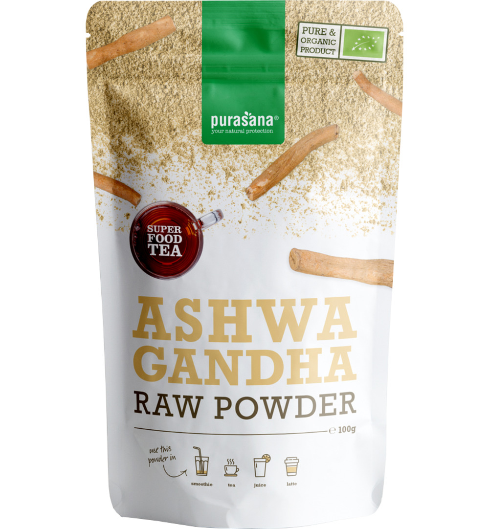 Purasana Ashwagandha Poeder – Vegan Bio (100 gr)