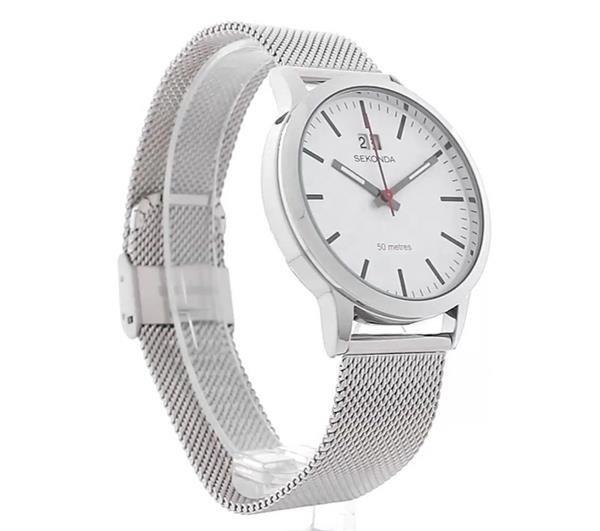 Sekonda Nordic 40mm Silver Watch Round Case White Dial