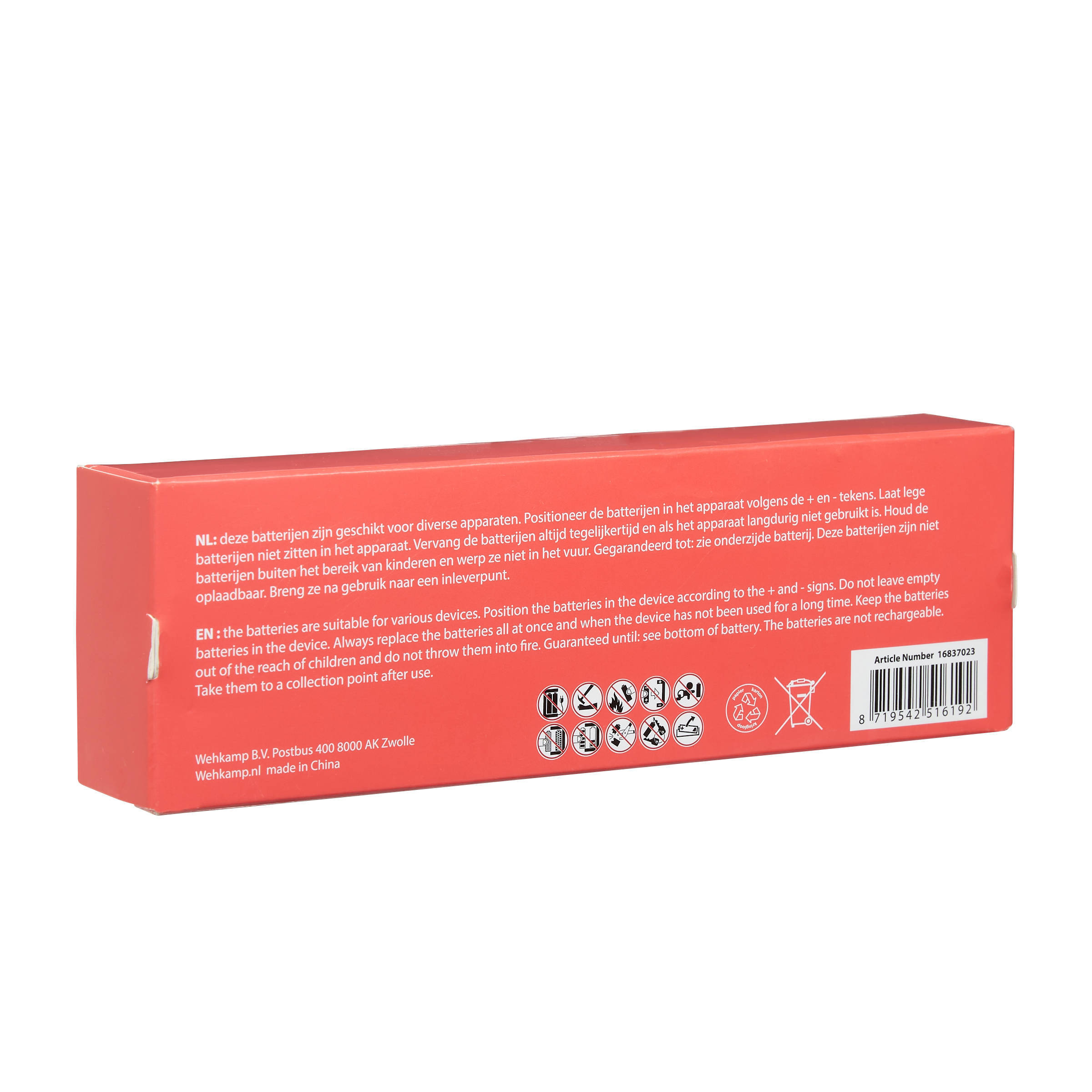 Wehkamp Home batterijen 1,5v Penlite LR6 AA 16 pack + 1,5v LR03 AAA 8 pack