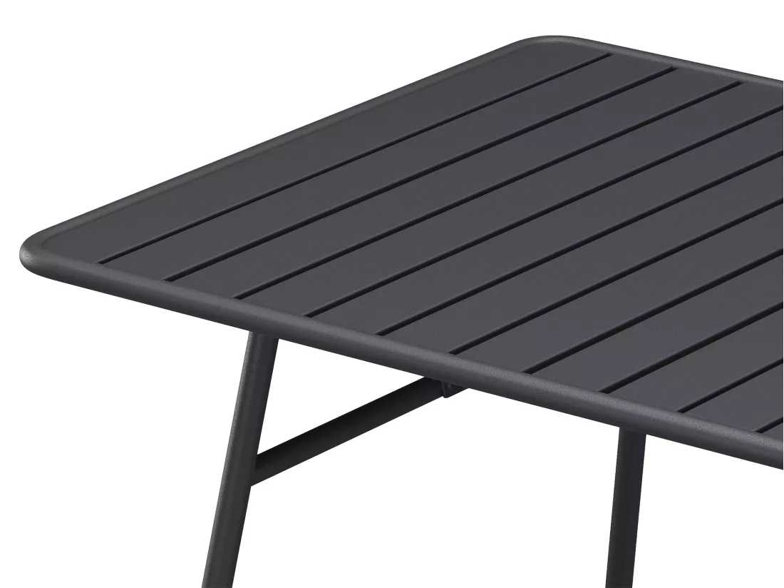 Table de jardin L.200 cm en métal - Gris anthracite - MIRMANDE de MYLIA