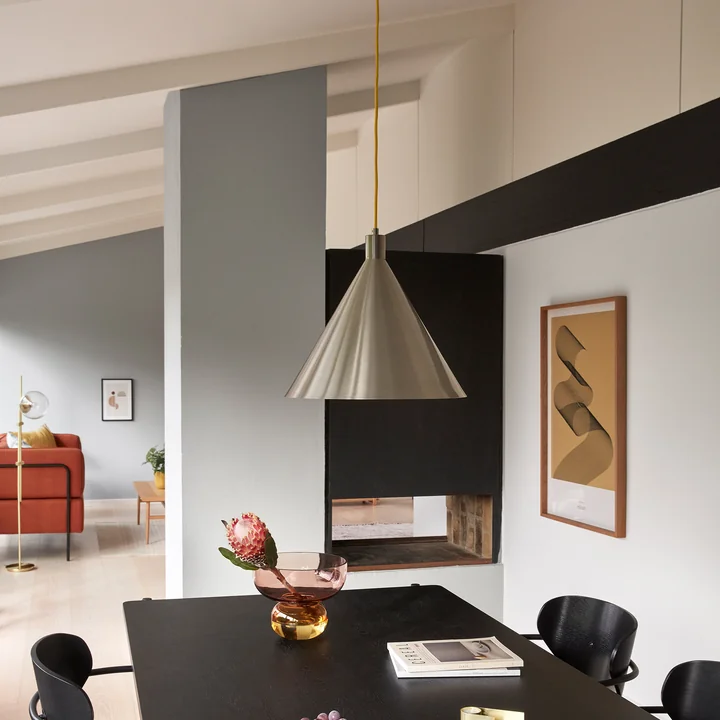 Hübsch Interior - Yama Pendelleuchte, nickel