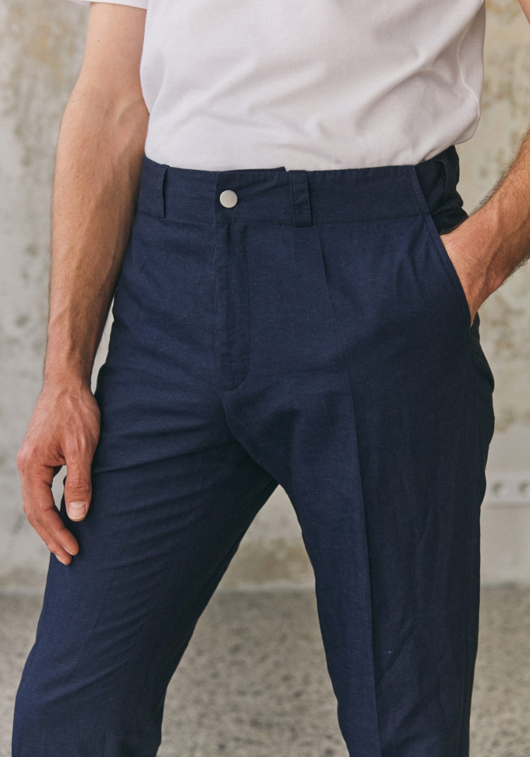 About Companions Hose Jostha Trousers Navy Linen