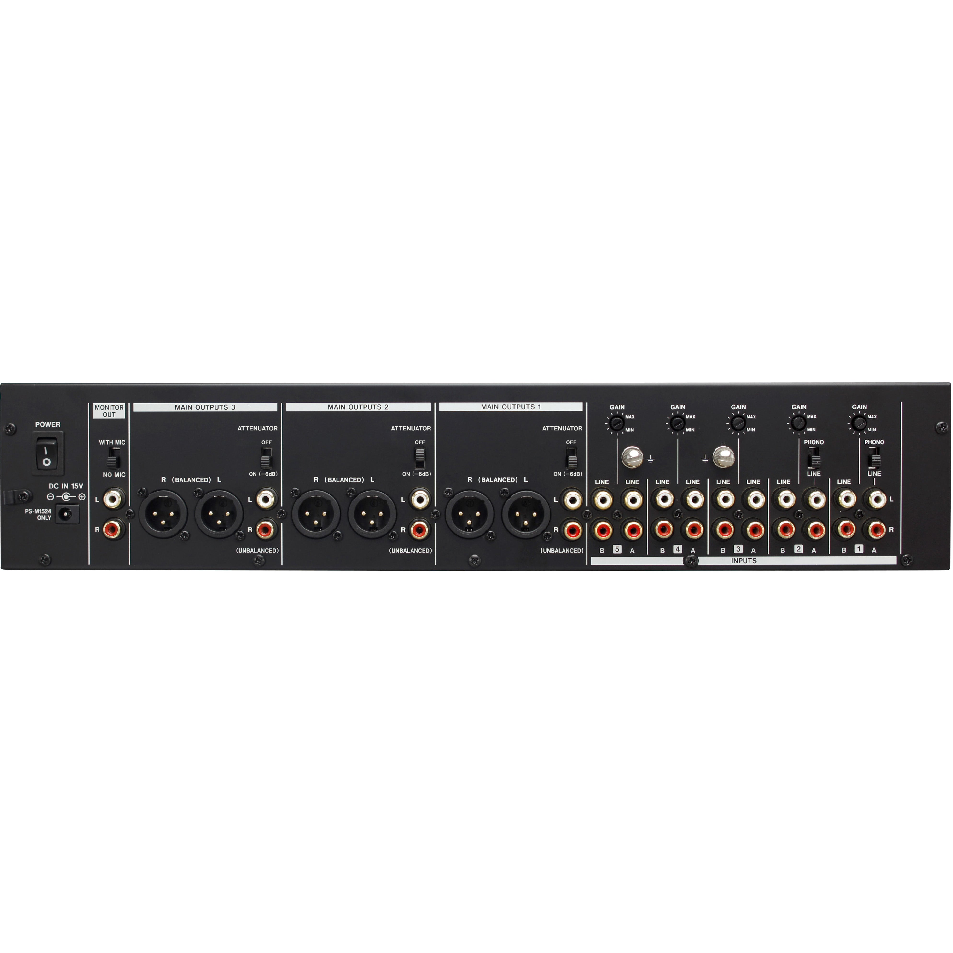 Tascam MZ-223 3-zone installatiemixer 2U