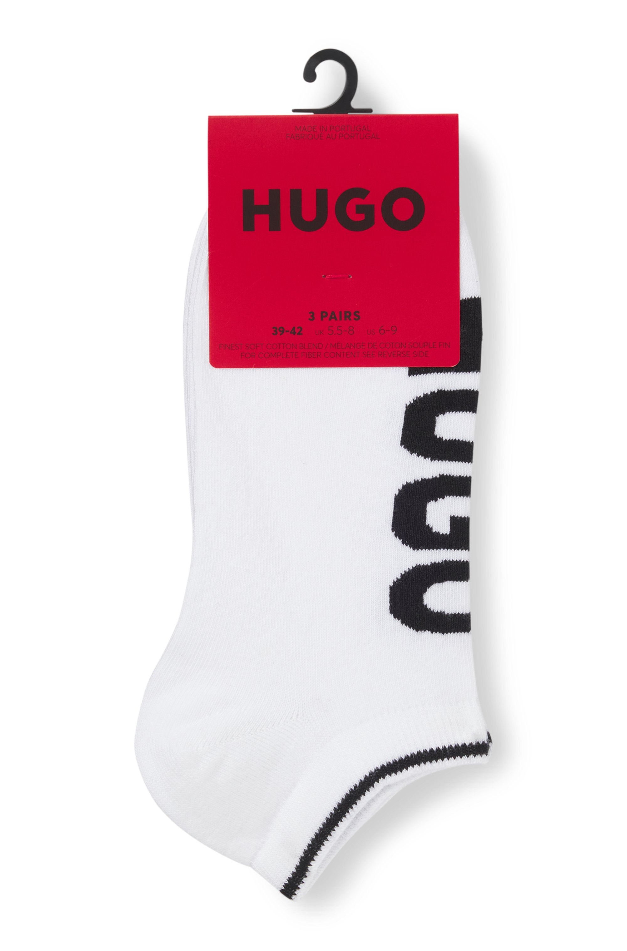 HUGO Underwear Sneakersocken »3P AS LOGO CC« 3 Paar tlg. mit Logodetails