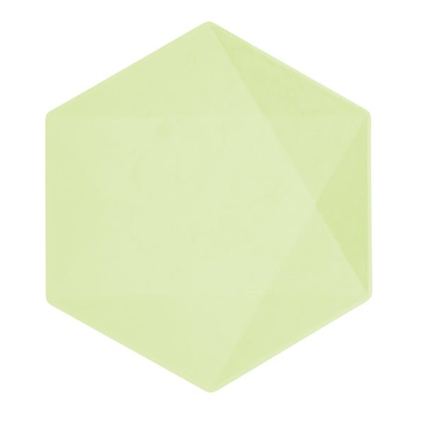 Groene Borden Zeshoek 26cm 6st