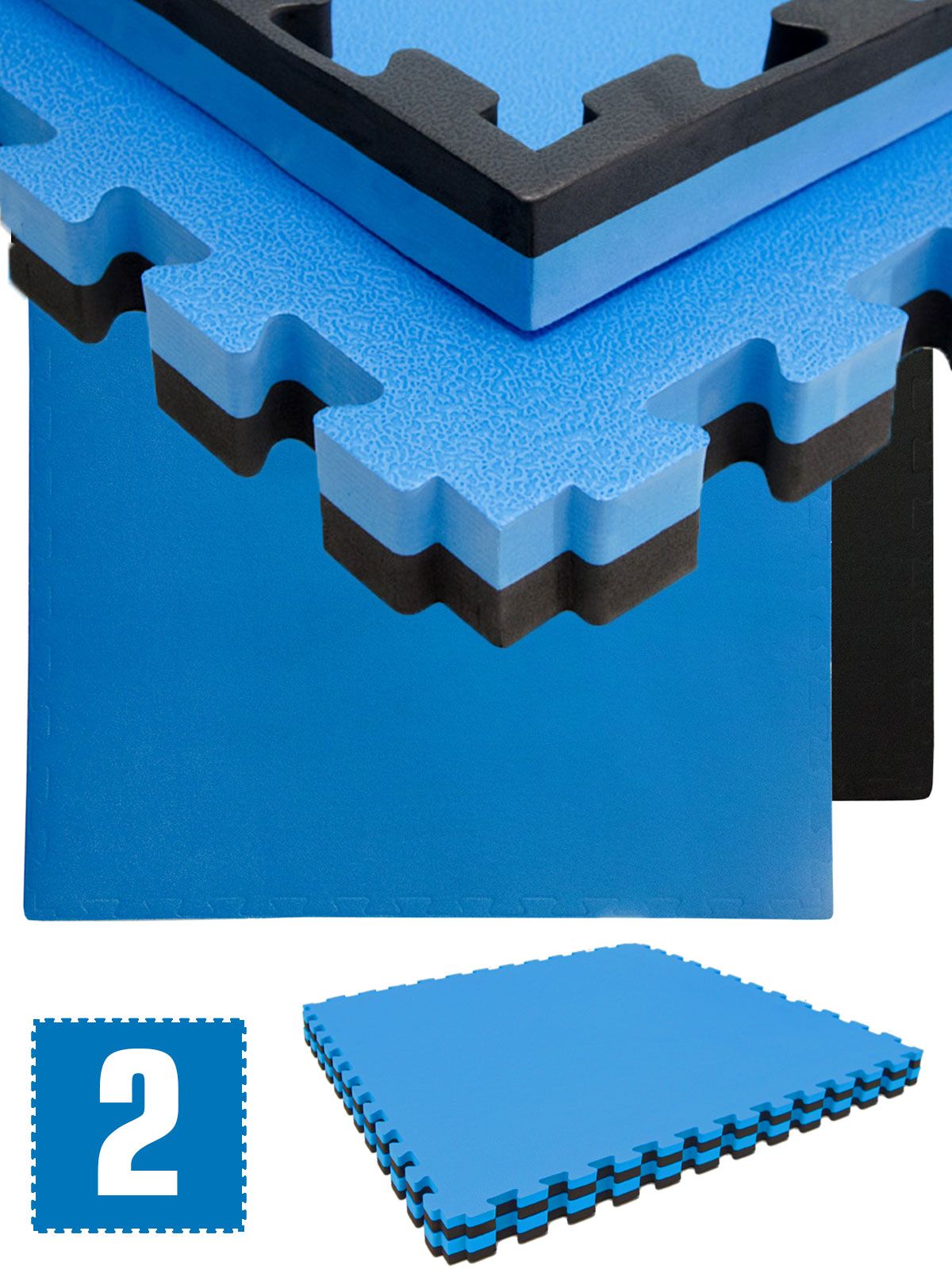 eyepower Kampfsportmatten 63x63x4 cm 2er Set