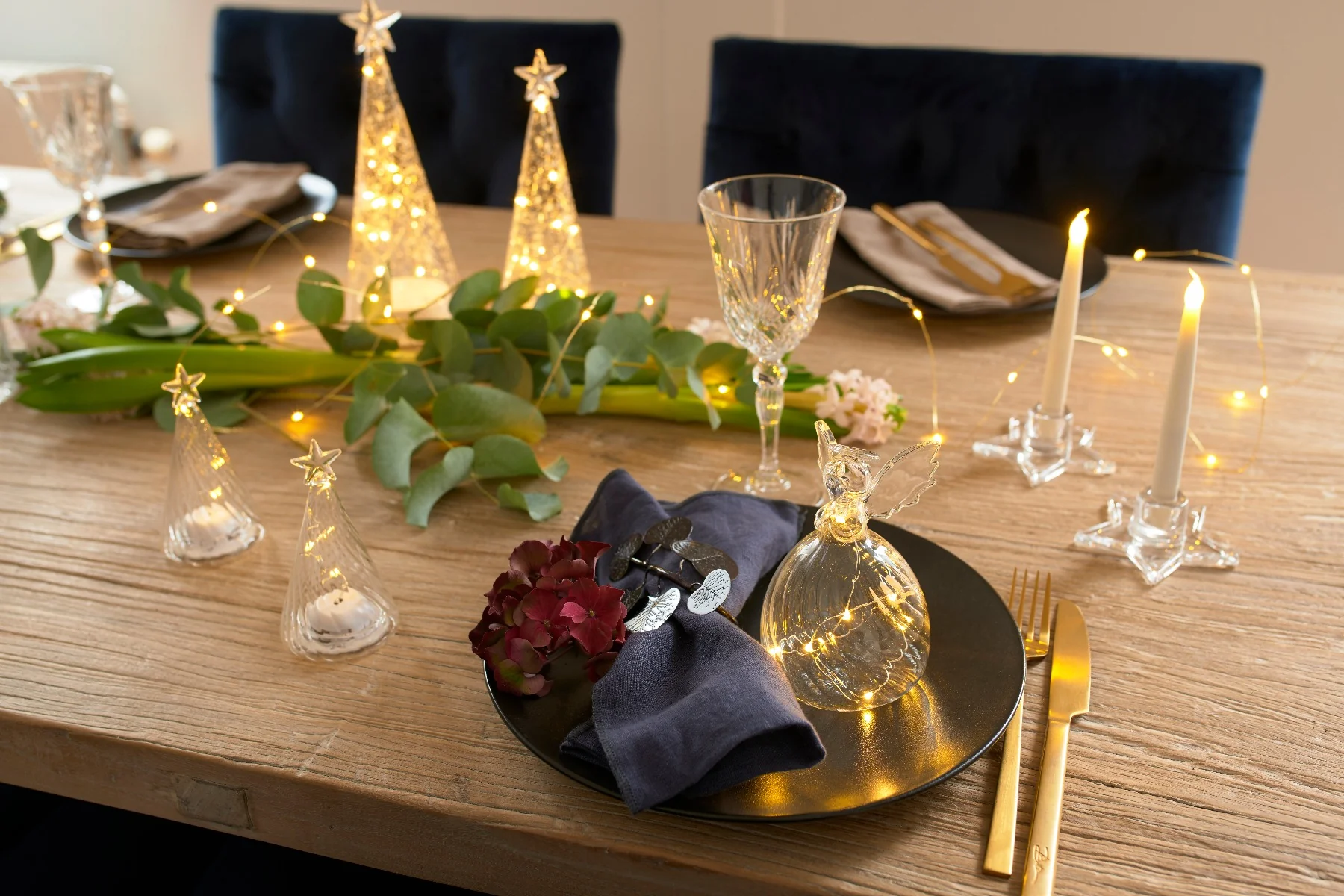 Sirius  Romantic LED glas træ, romantic/clear - 26 cm.