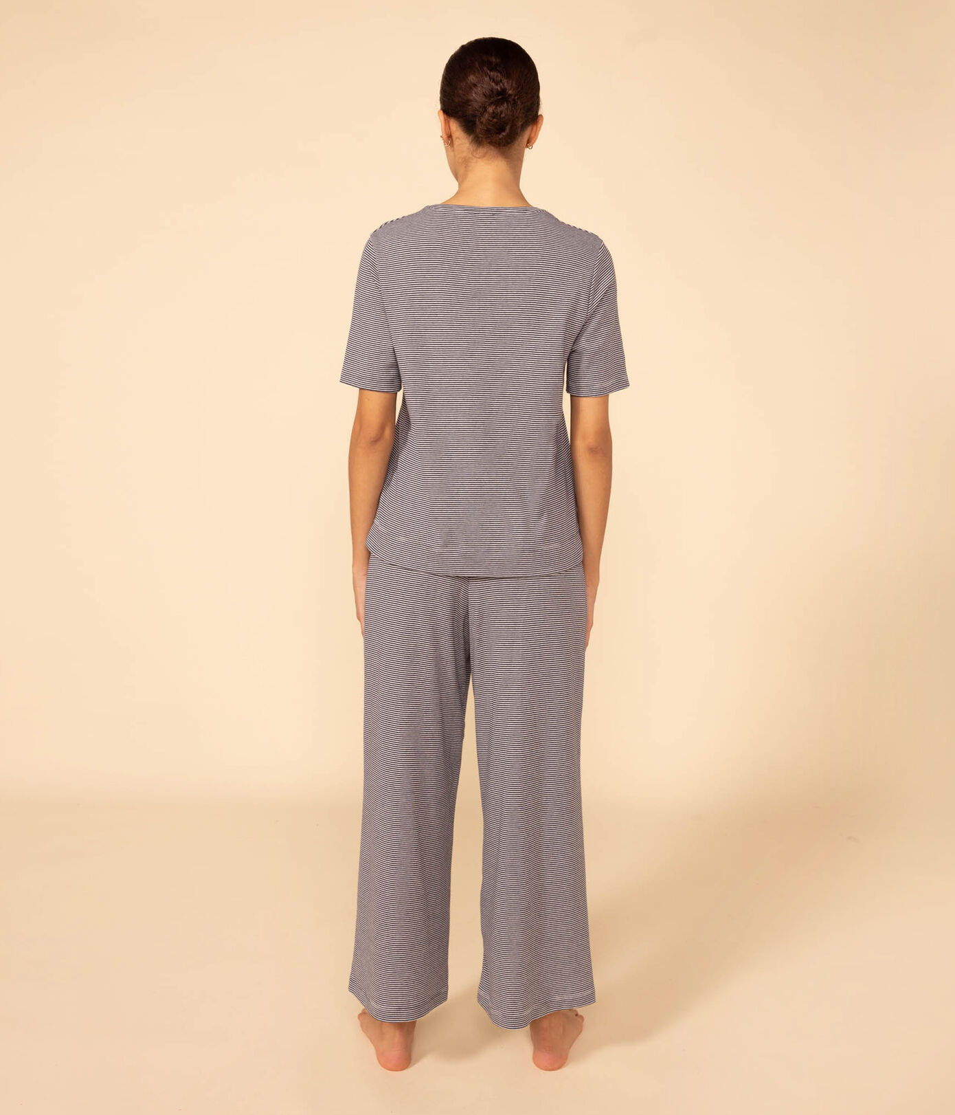 Pyjama milleraies femme en coton