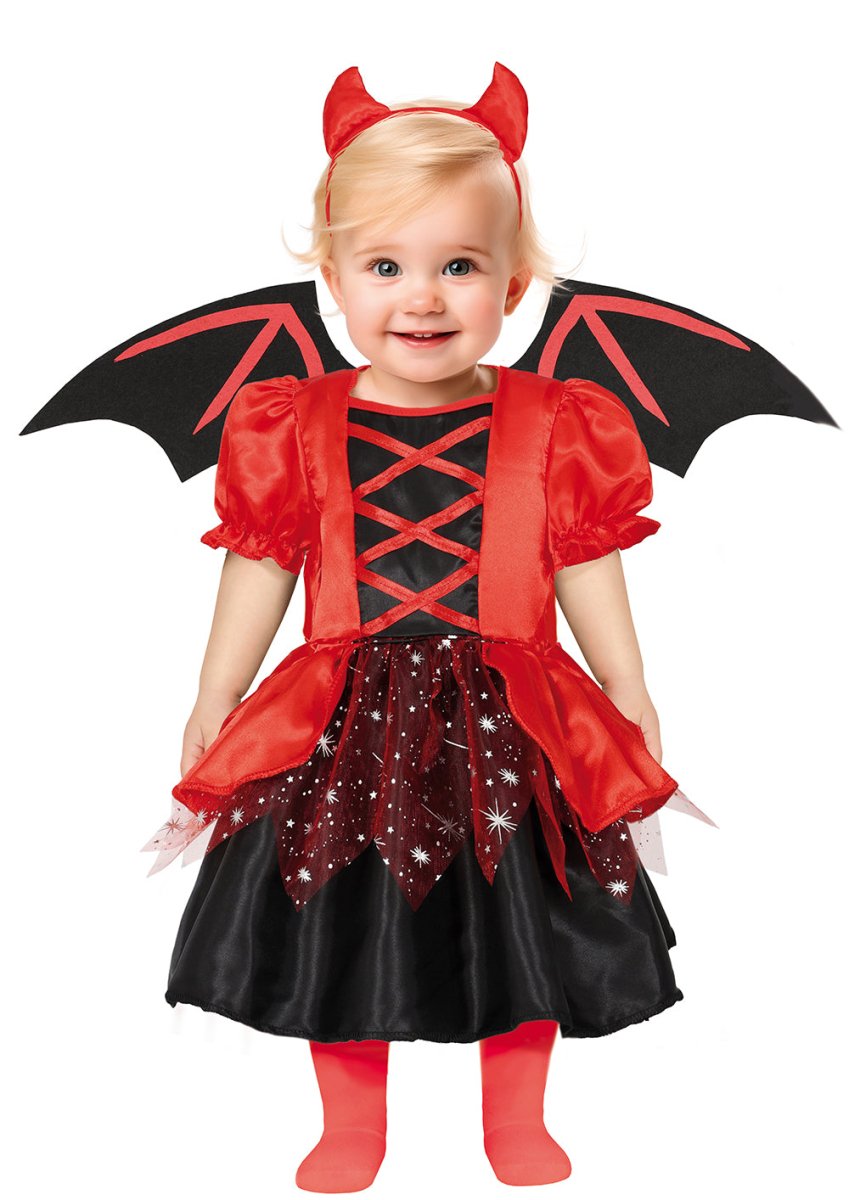 Halloween Kostuum Rood Zwart Baby Duivel