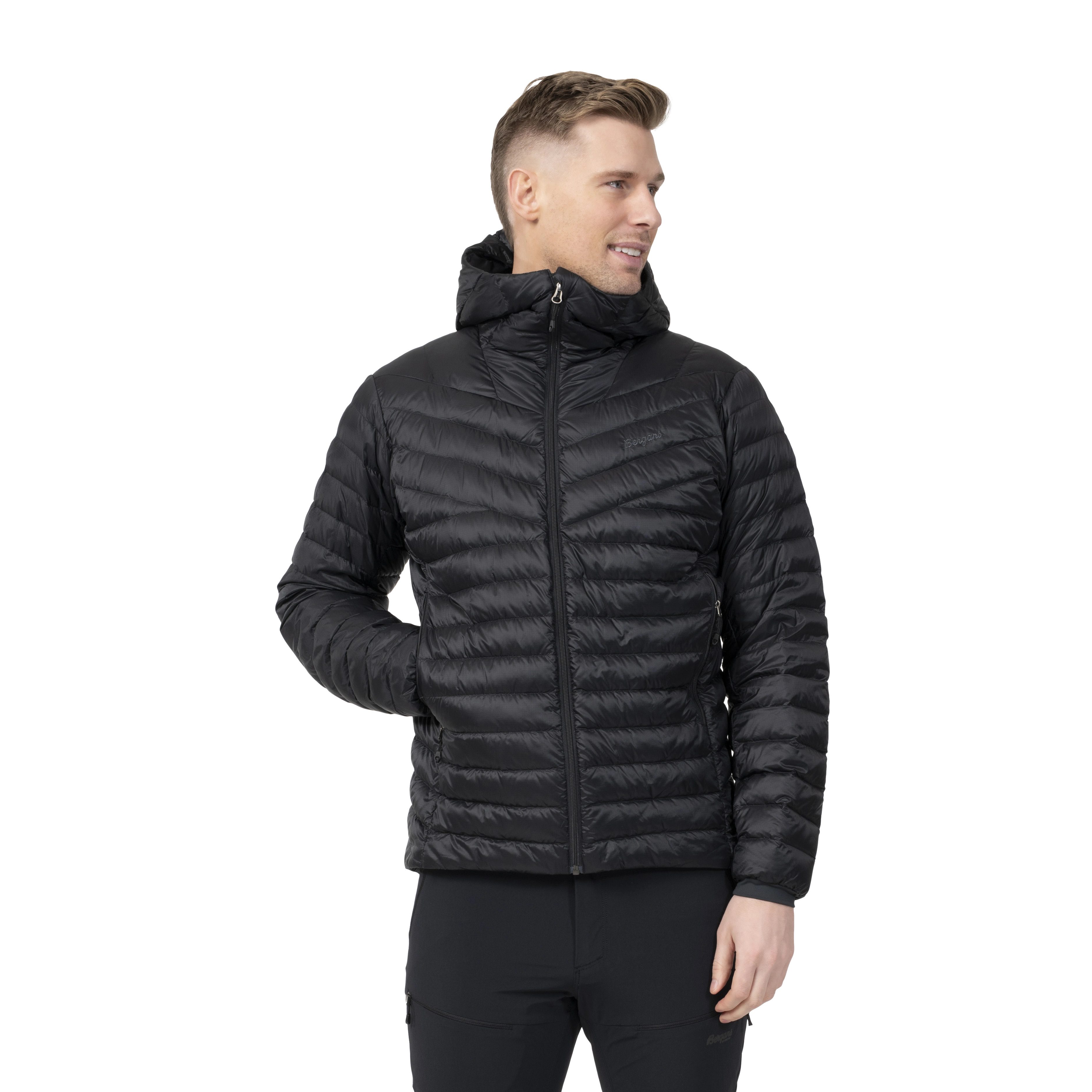 Rabot Light Down Jacket Hood Men Black