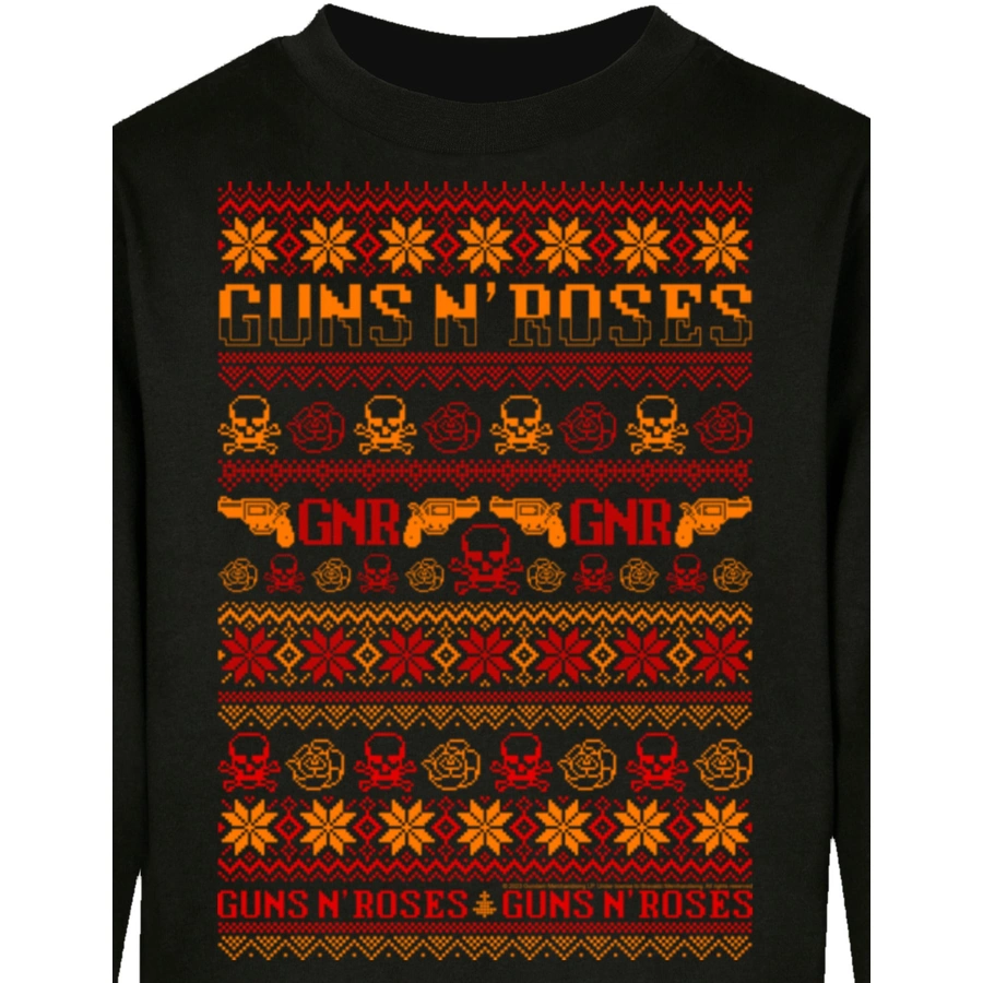 F4NT4STIC Longsleeve Shirt Guns n' Roses Weihnachten Christmas schwarz