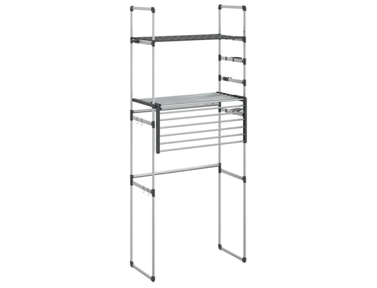 VIDAXL - Patère étagère pour machine à laver 77x52x192 cm aluminium