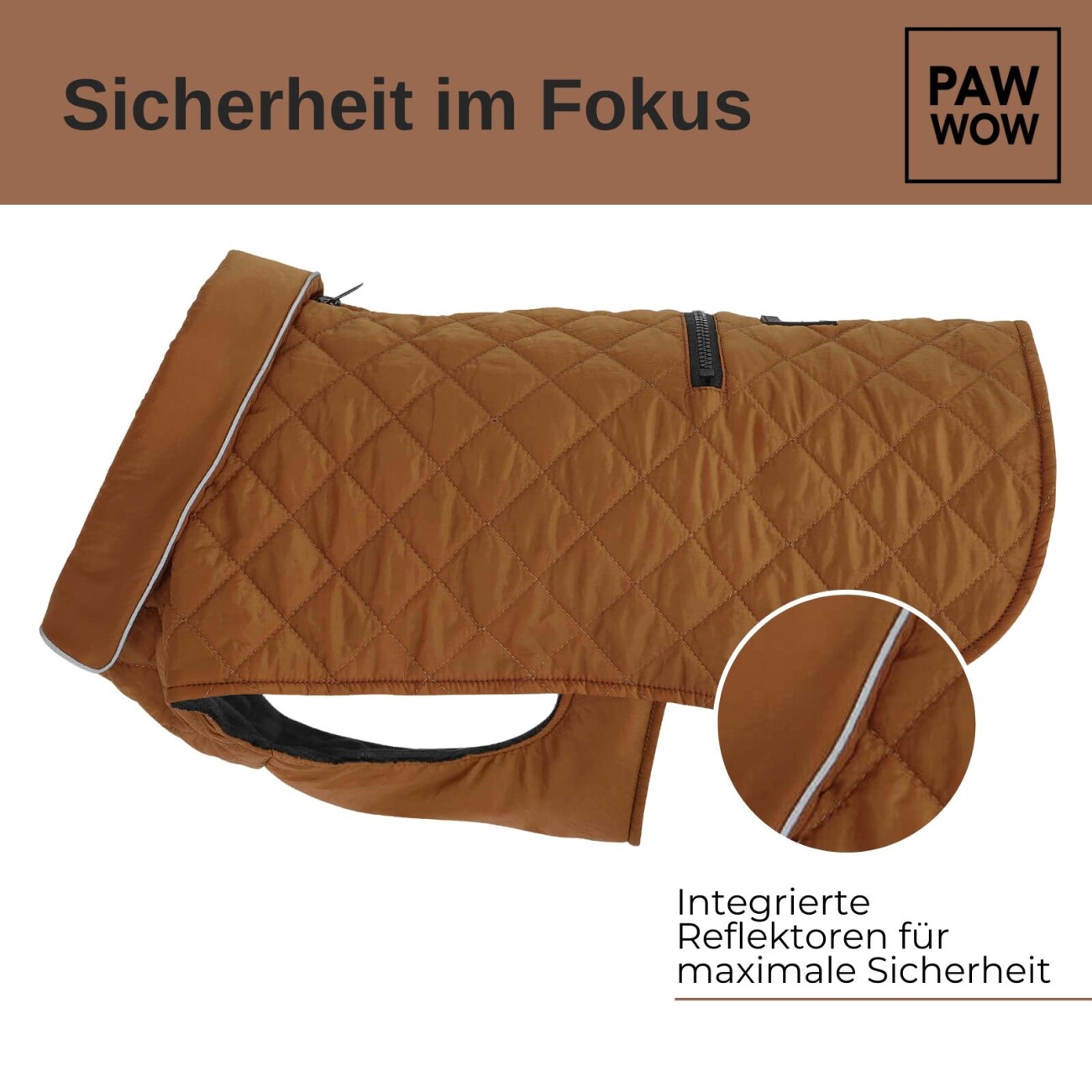 PAW WOW Hundejacke FRITZ Braun S