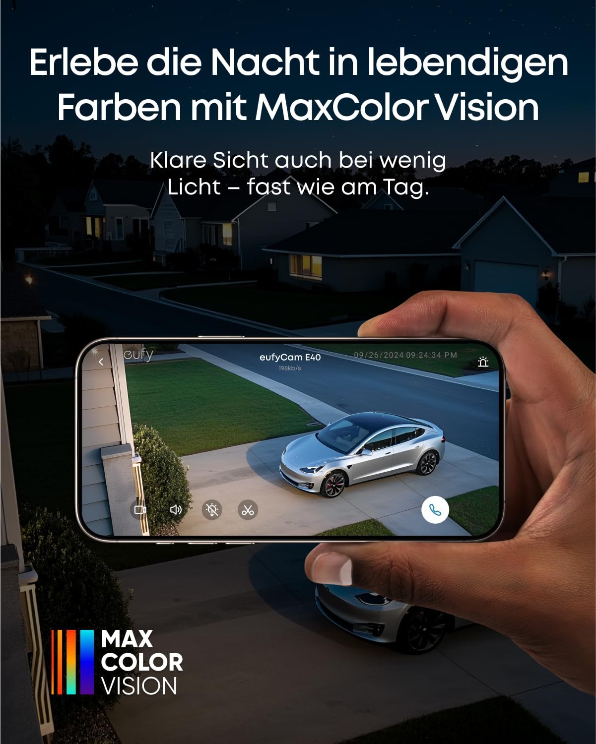 eufy Security eufyCam E40 4-Kamera-Set mit Homebase 2, kabellose 2K Solarkamera für außen, mit integriertem Solarpanel, MaxColor-Nachtsicht, erweiterbarer lokaler Speicher, ohne monatliche ABO-Kosten