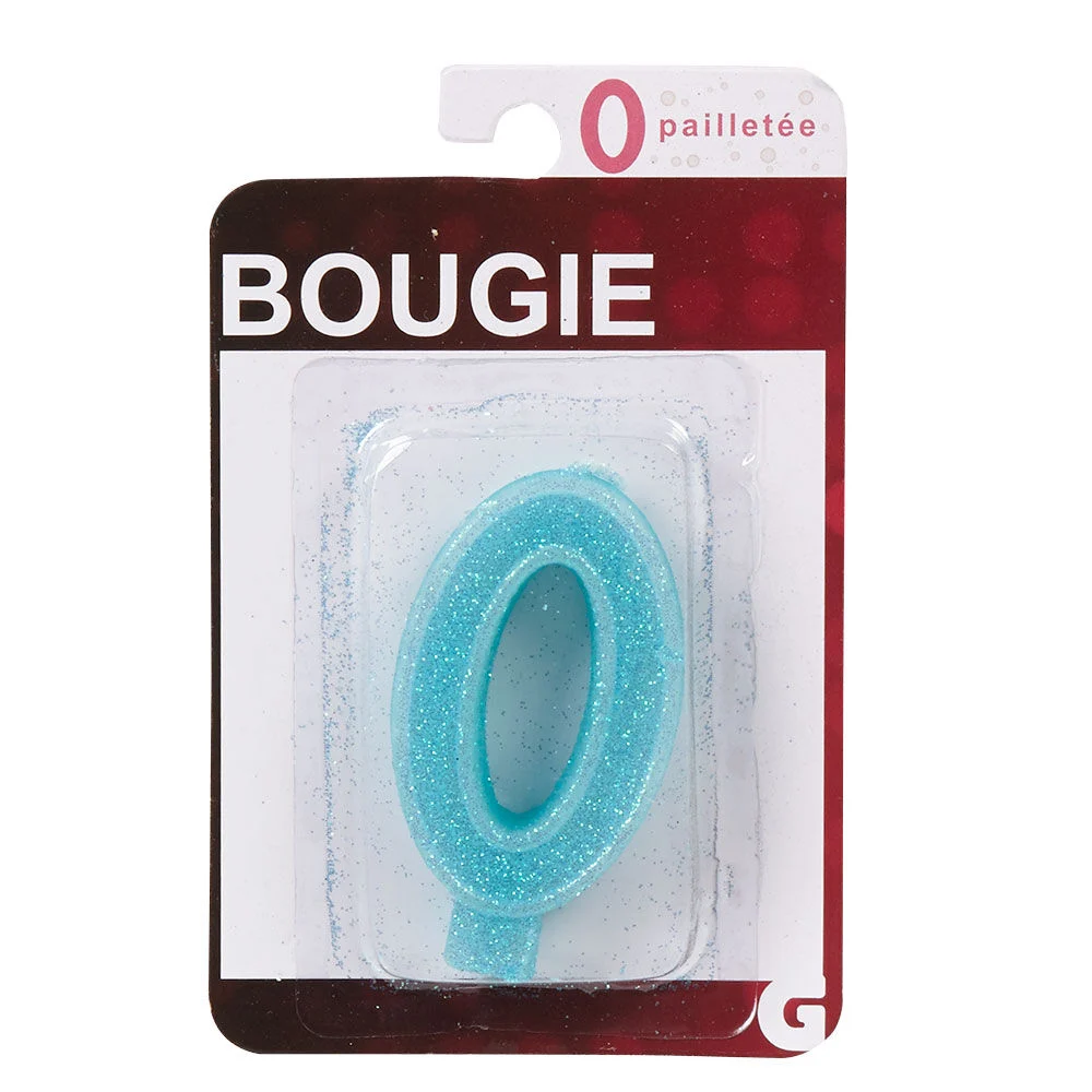 Bougie anniversaire chiffre 0