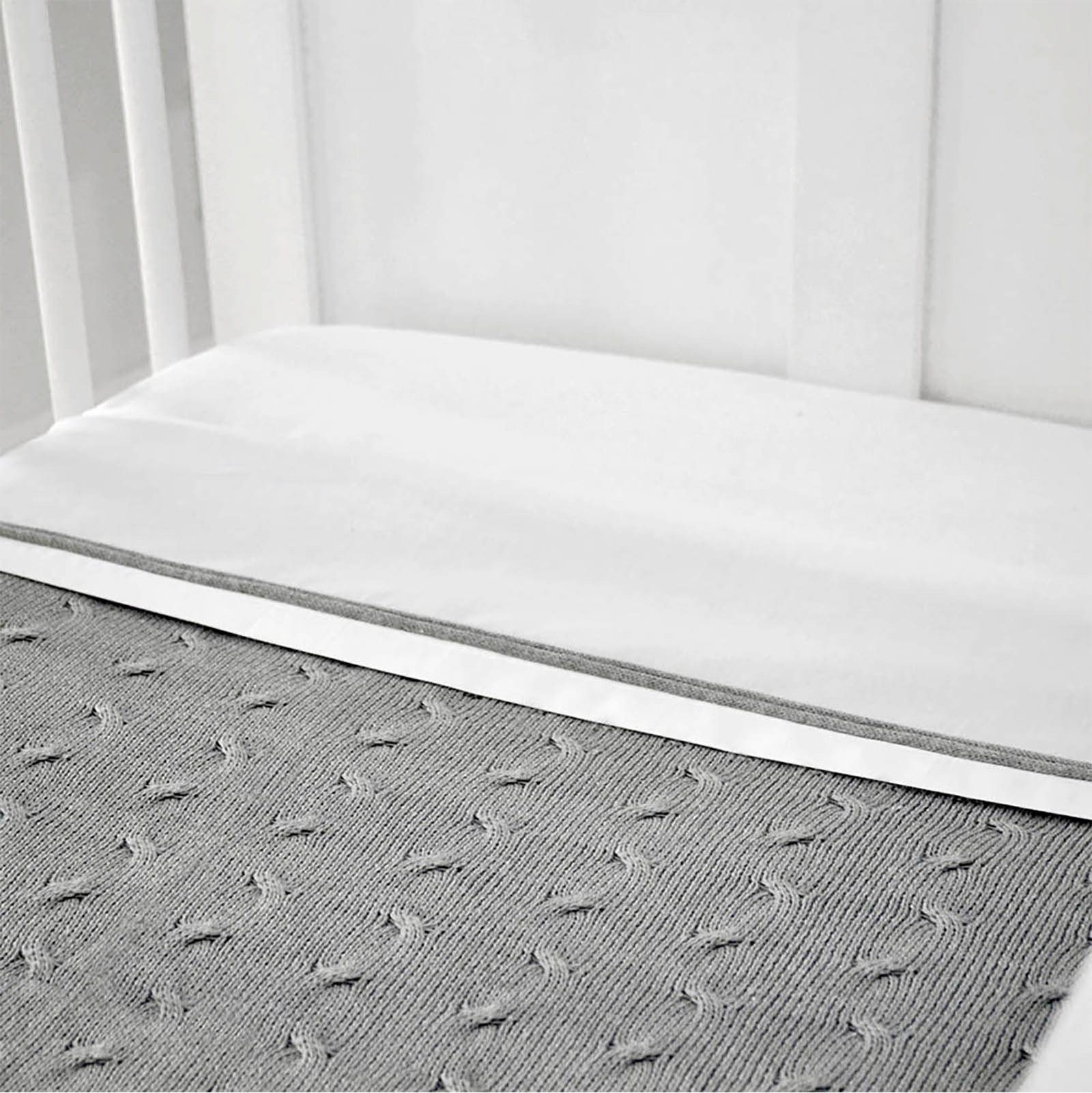 Baby's Only baby ledikantlaken 120x150 cm wit/licht grijs