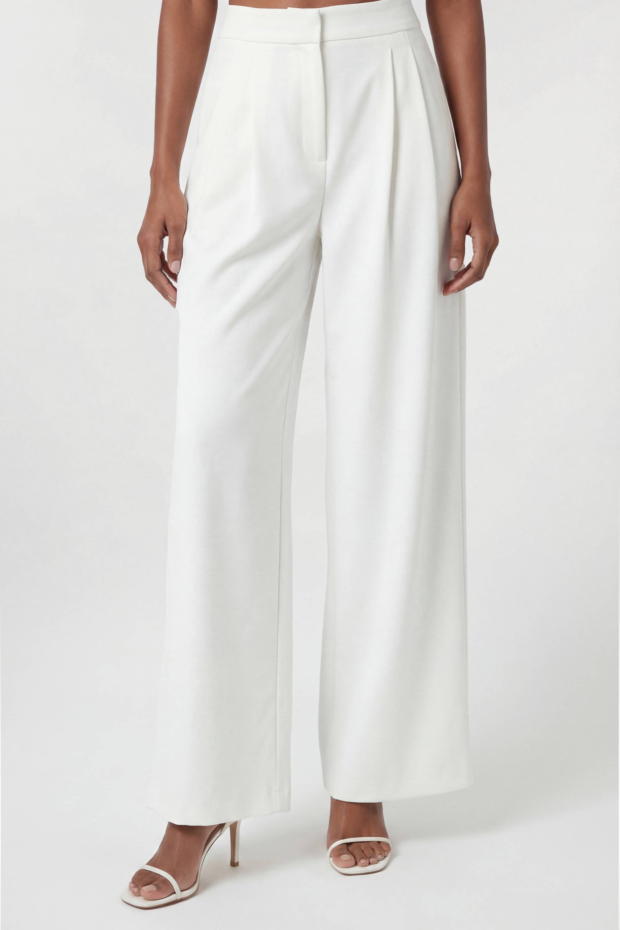 KarenMillen Pantalon Large Tailleur En Viscose Stretch Compact Petite