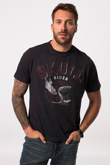 T-Shirt, Halbarm, Rundhals, Brustprint, bis 8 XL