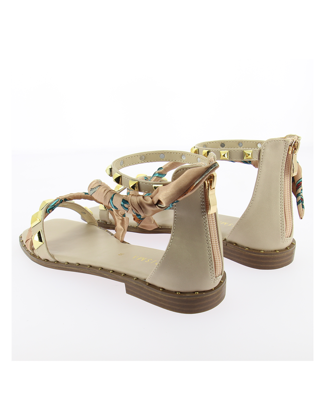 kharisma sandales femme Sabi nude avec foulard