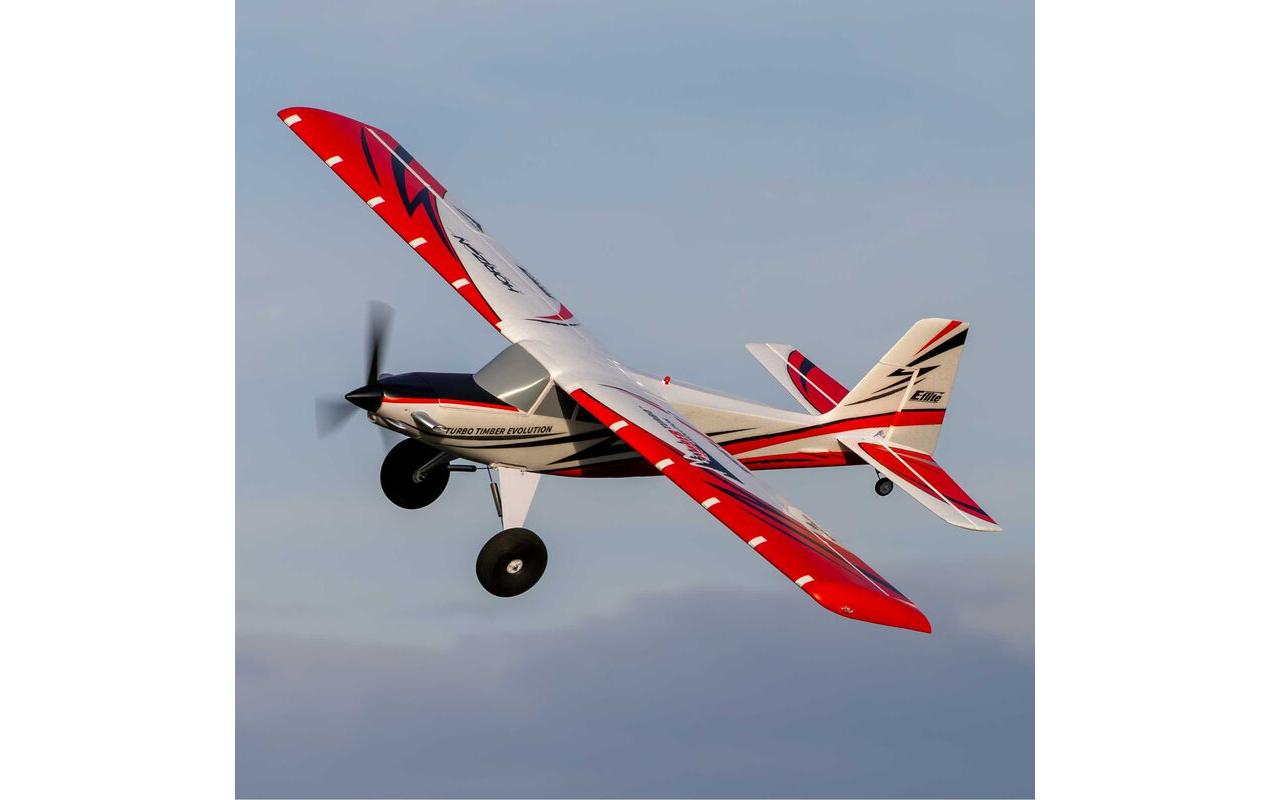 Motorflugzeug Turbo Timber Evo 1550 mm BNF Basic<br>STOL Flugmodell mit Busch Fahrwerk und Schwimmer Satz