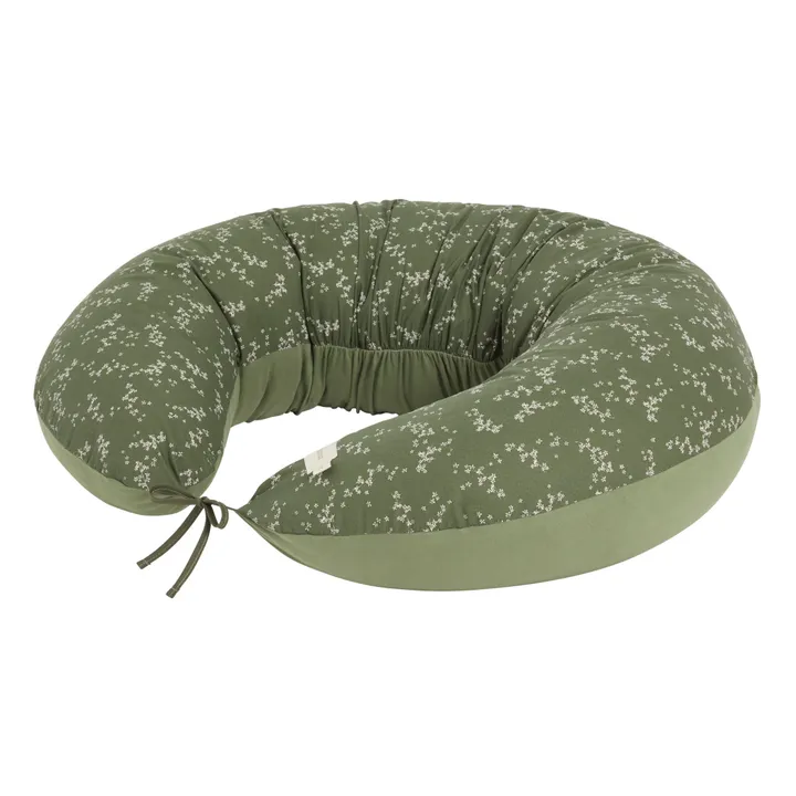 Nobodinoz Coussin d'allaitement Luna en coton bio | Vert