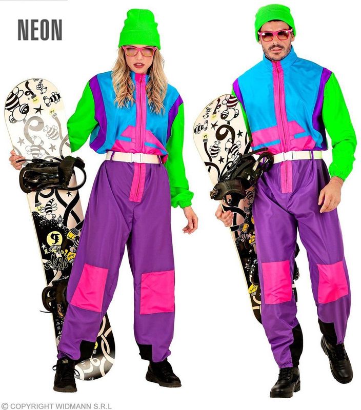 Neon - Snowboardkostuum - Multikleur - Jumpsuit met Riem