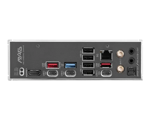 MSI MAG B850 TOMAHAWK MAX WIFI - Bundkort - ATX - Socket AM5 - AMD B850 Chipset - USB-C 3.2 Gen 2x2, USB-C 3.2 Gen2, USB 3.2 Gen 1, USB 3.2 Gen 2 - 5 Gigabit Ethernet, Wi-Fi 7, Bluetooth - onboard grafik (CPU påkrævet) - HD Audio (8-kanaler)