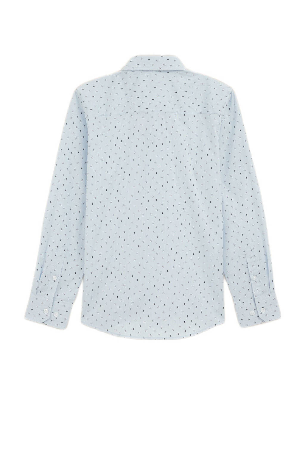 WE Fashion overhemd met all over print lichtblauw
