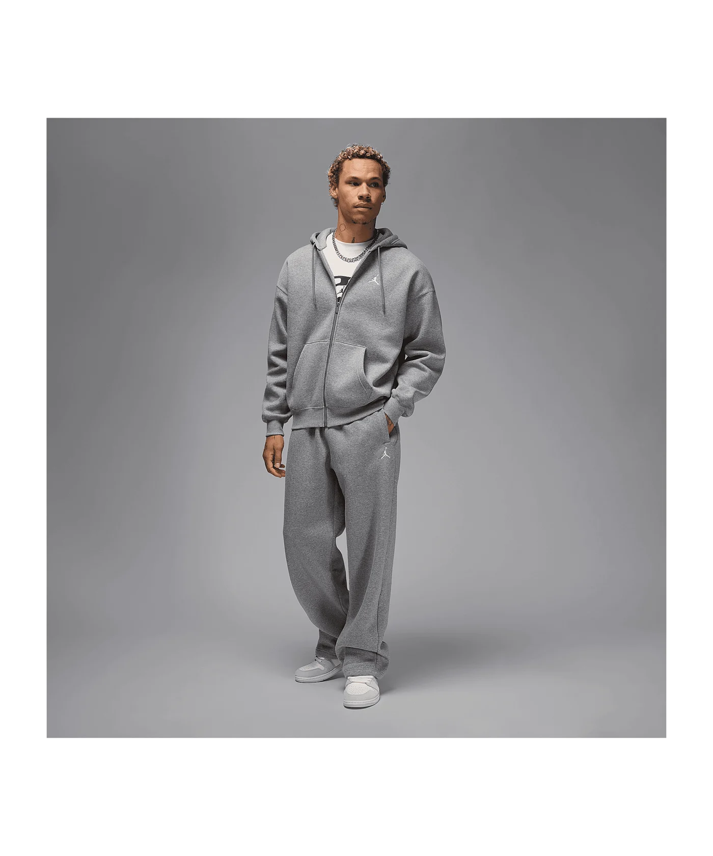Jordan Brooklyn Fleece Oversized Jogginghose Grau F091