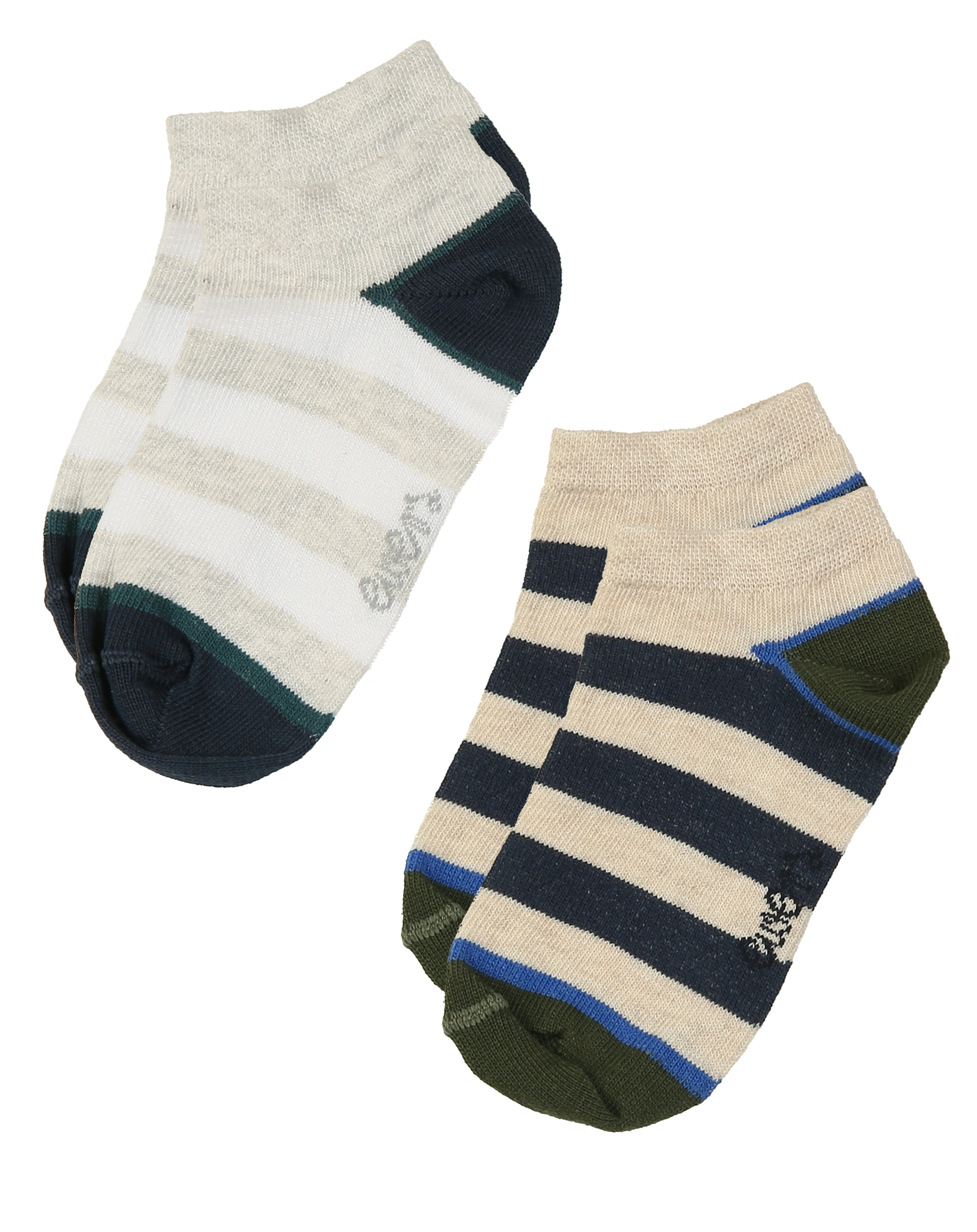 Sneakersocken RINGEL & UNI 4er-Pack in grau/navy
