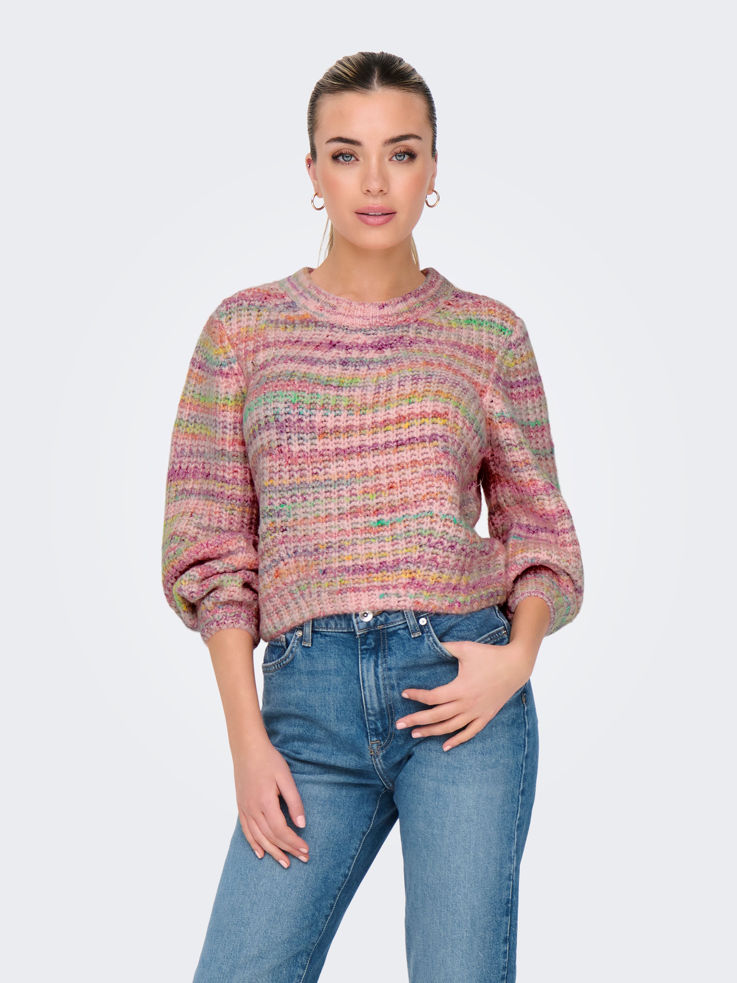 ONLCARMA Strickpullover Silver Pink