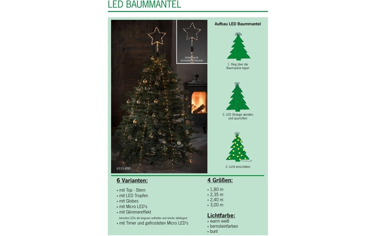 LED Baummantel mit Ring, 150 LED, 1.8 m, IndoorMicro LED Compactlights