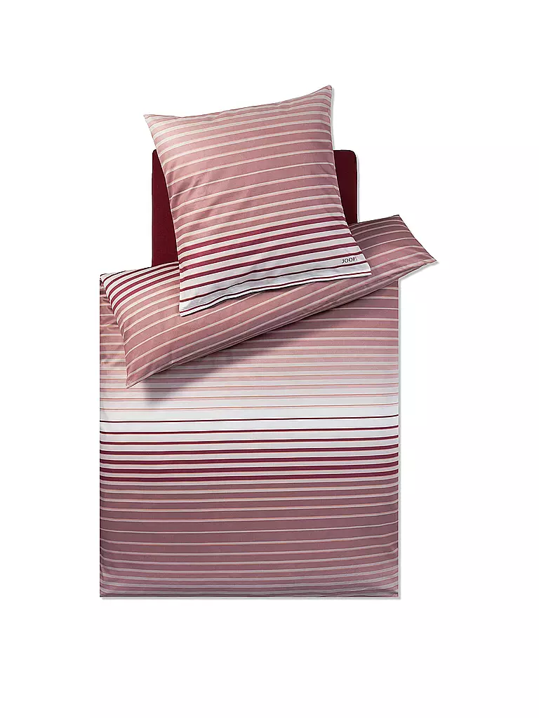 JOOP Satin Bettwäsche SHUTTER 70x90cm/140x220cm Rouge dunkelrot