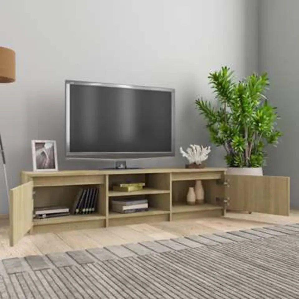 vidaXL - Tv-meubel - Bruin - Bewerkt hout