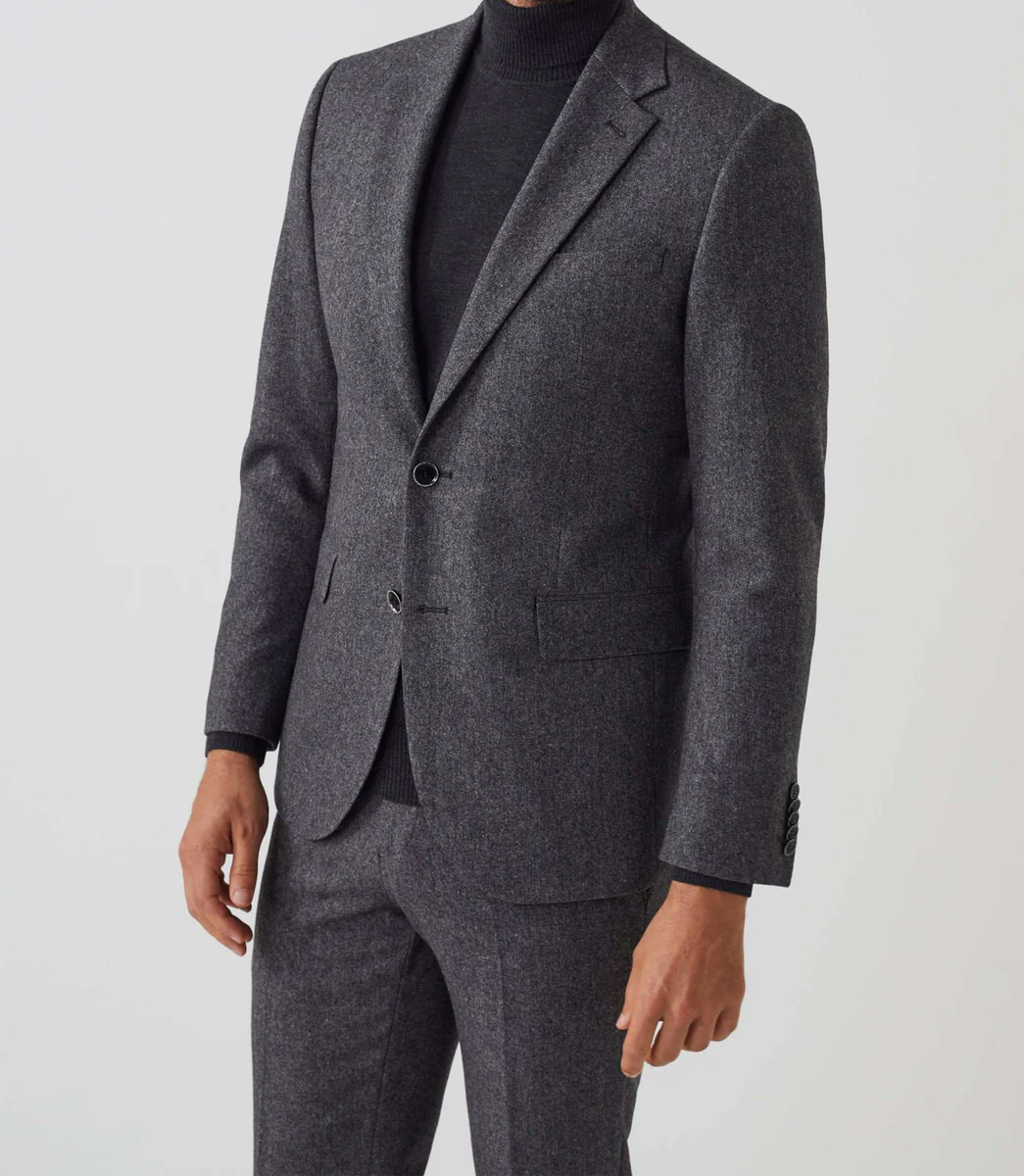 Veste ville tweed grise 