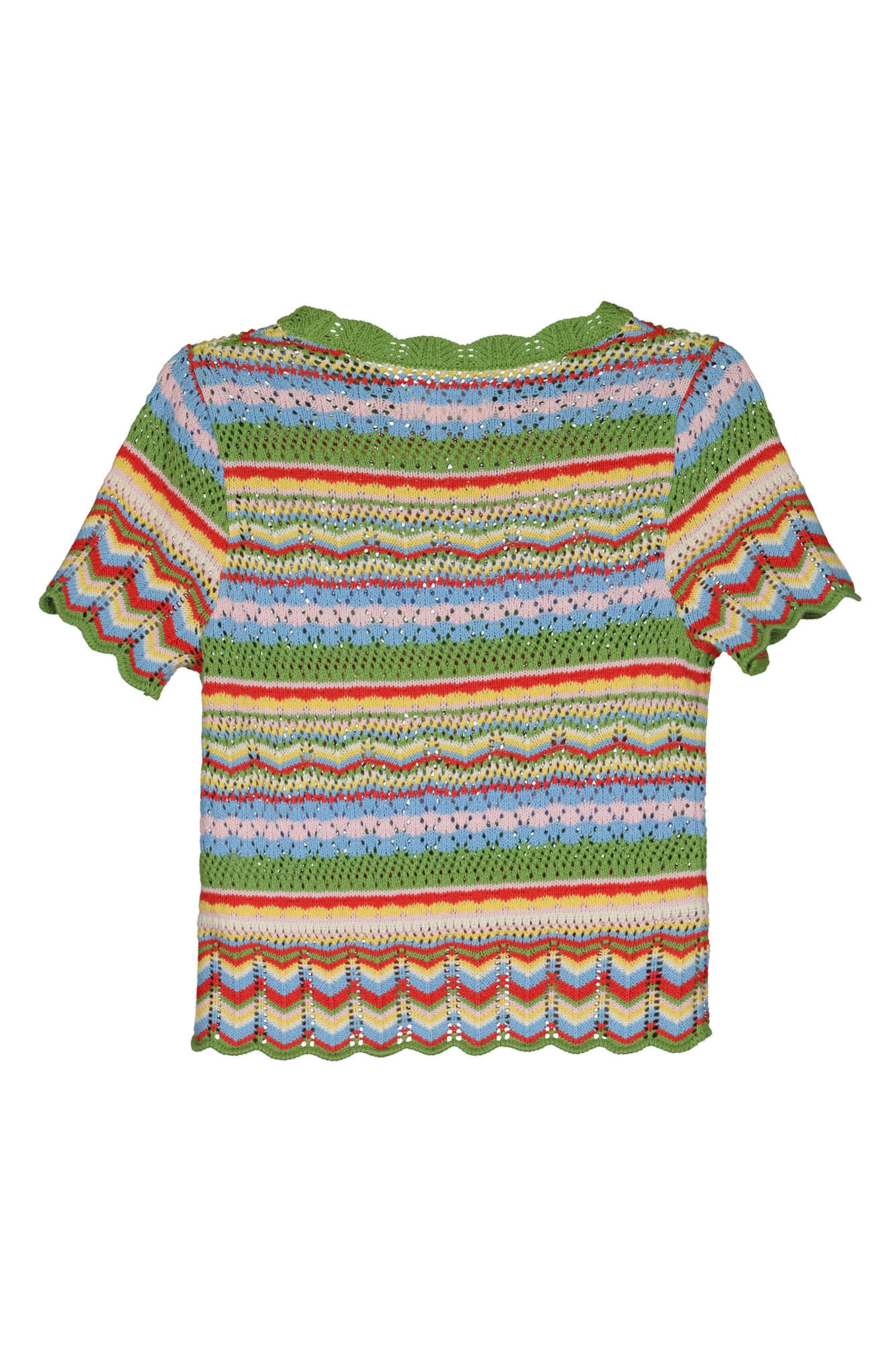 Camisa listrada Pointelle - Azul
