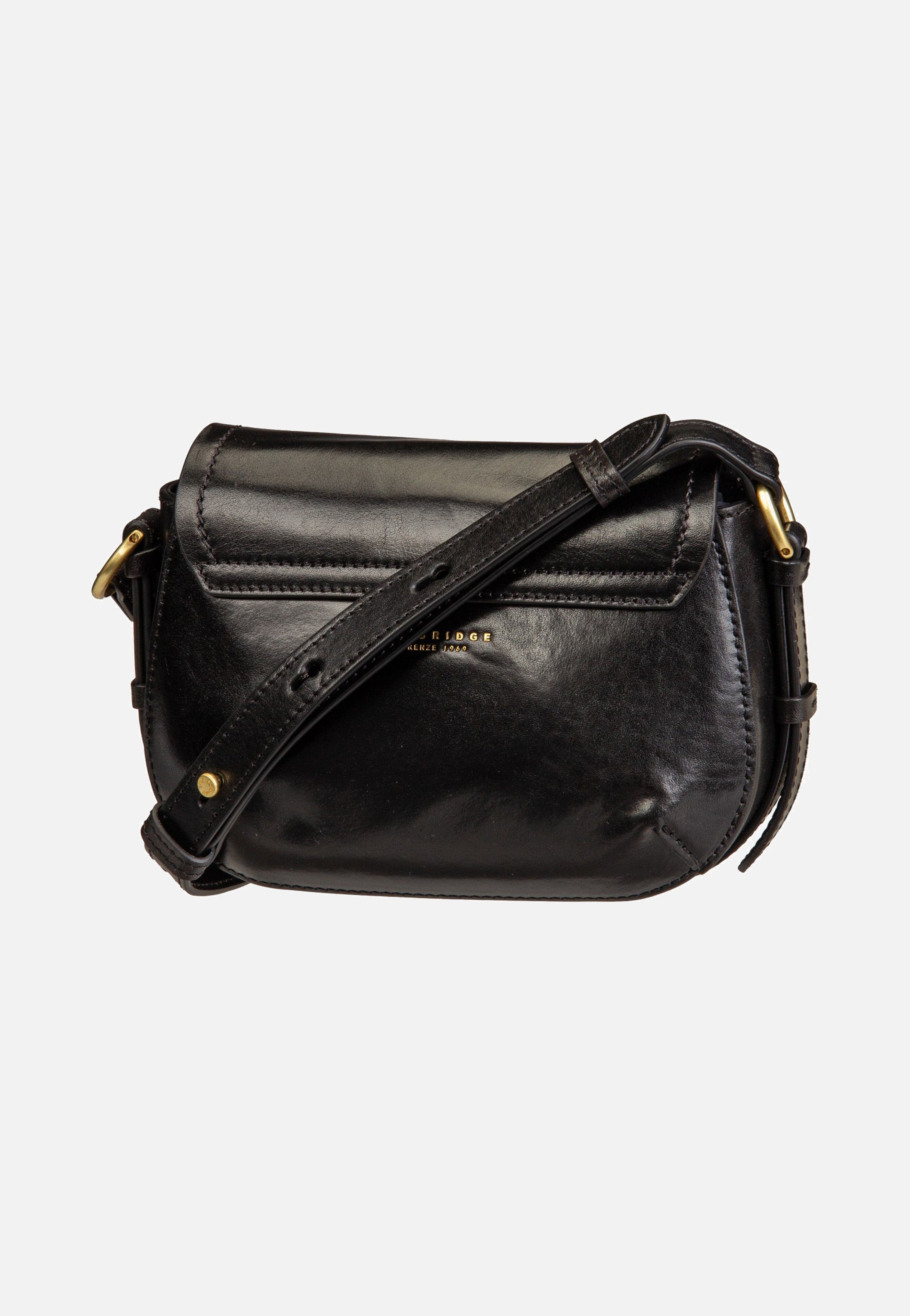 Federica Crossbody Nero/Oro - Saddle Bag