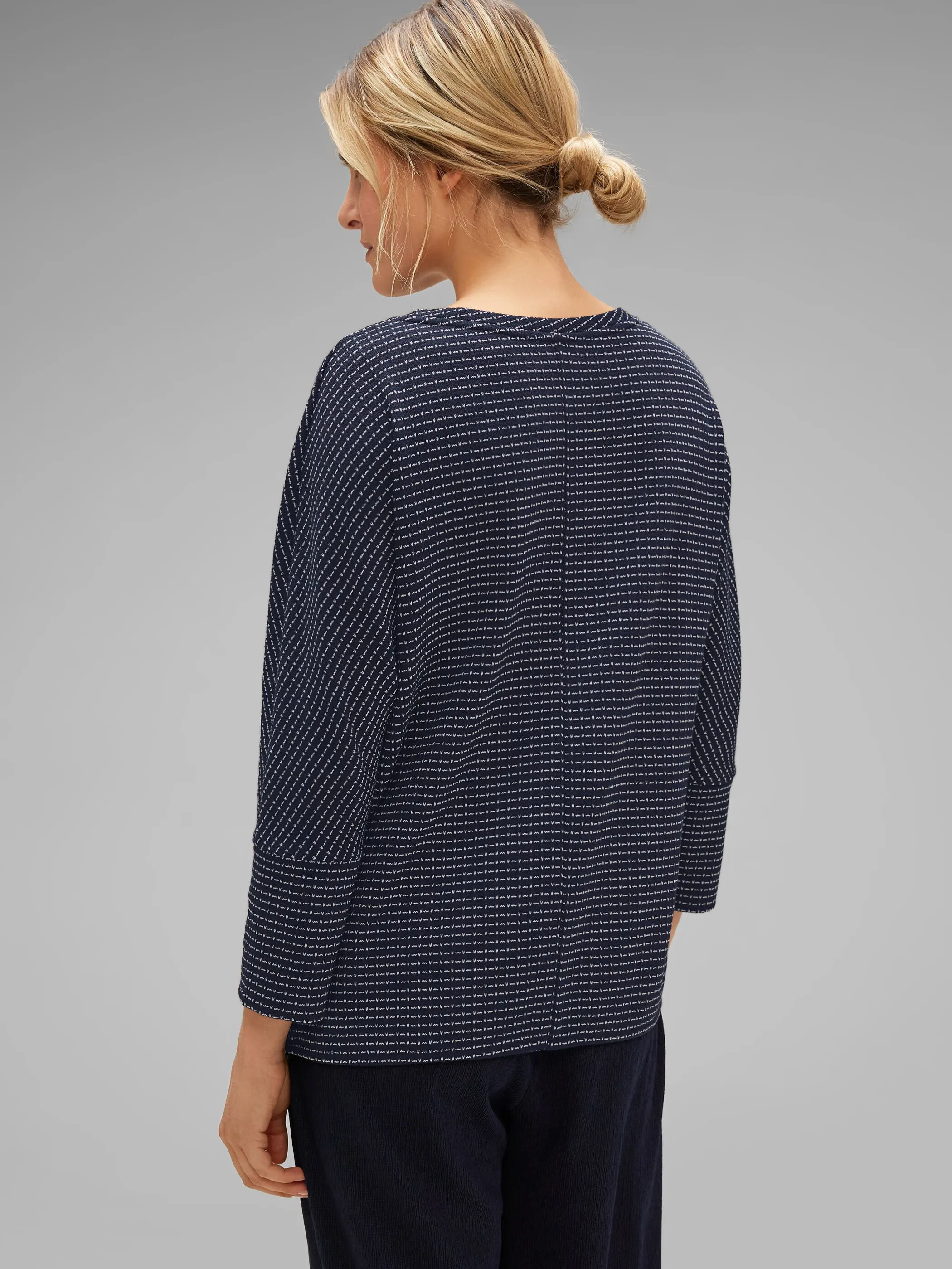 DamenStickpullover zweifarbig