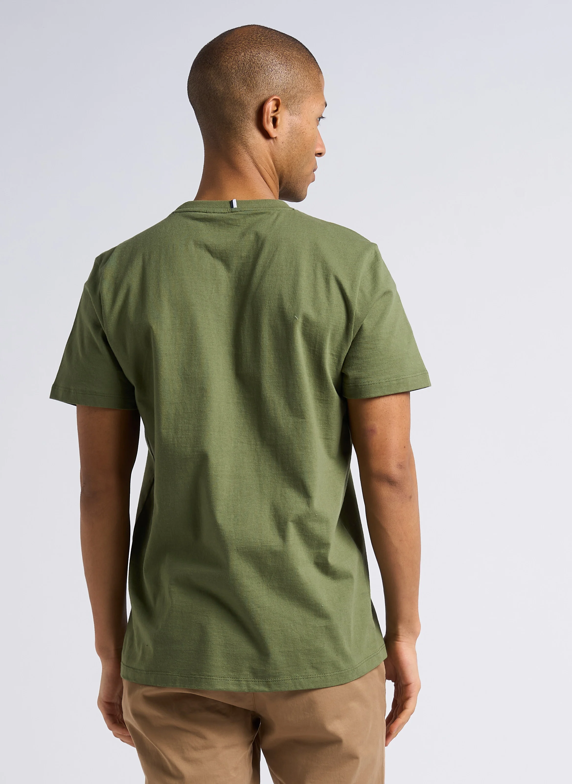 ARCY - Tee-shirt regular-fit brodé en coton mélangé | Kaki